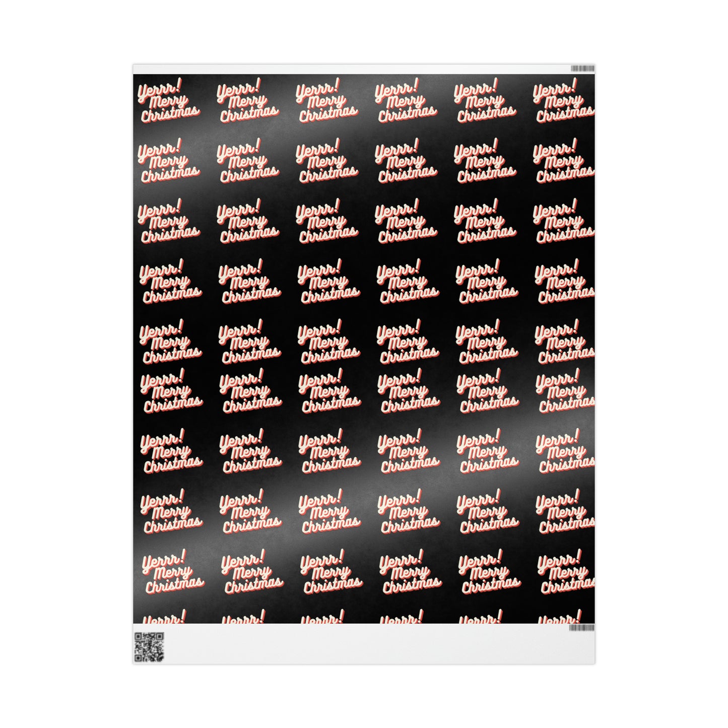 Yerrr Merry Christmas Black Wrapping Paper