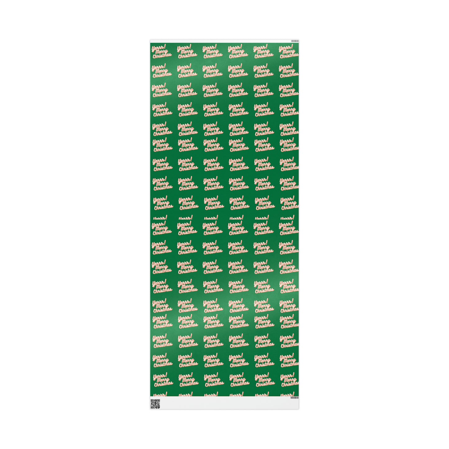 Yerrr Merry Christmas Green Wrapping Paper