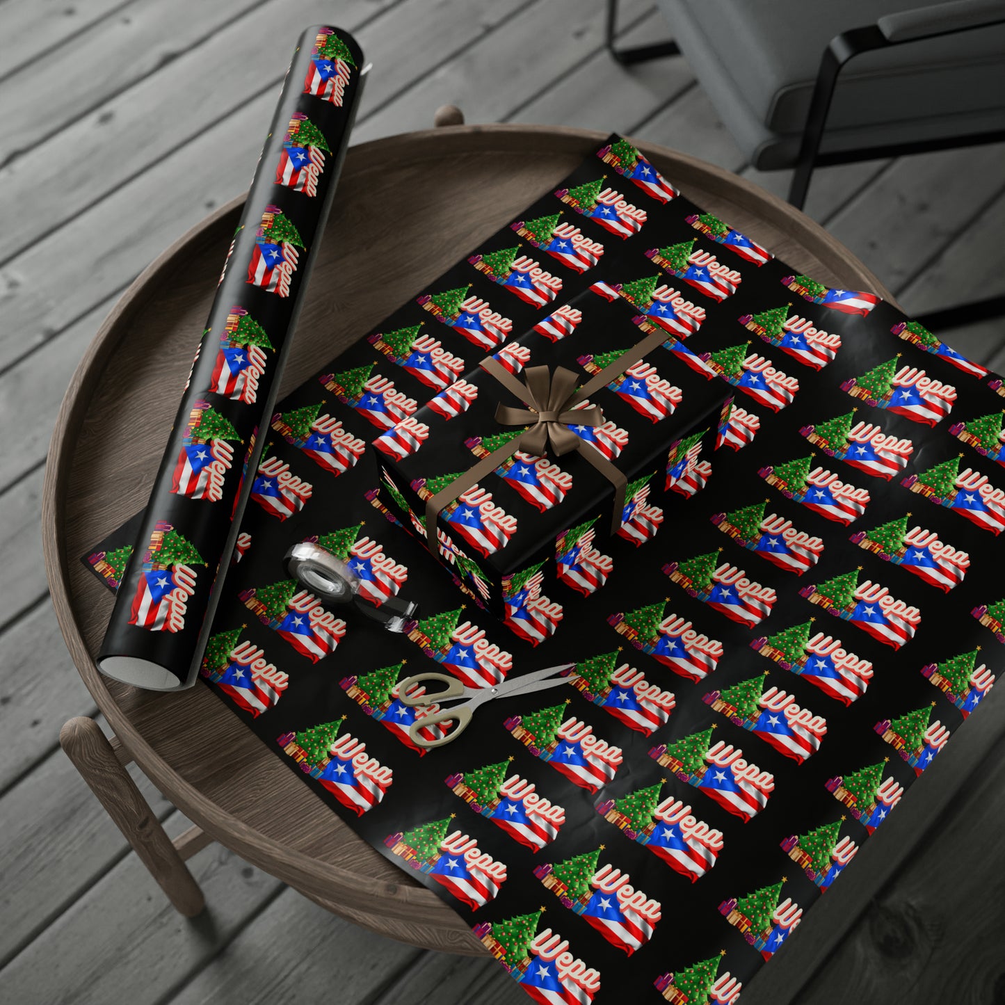 WEPA Christmas Black Wrapping Paper