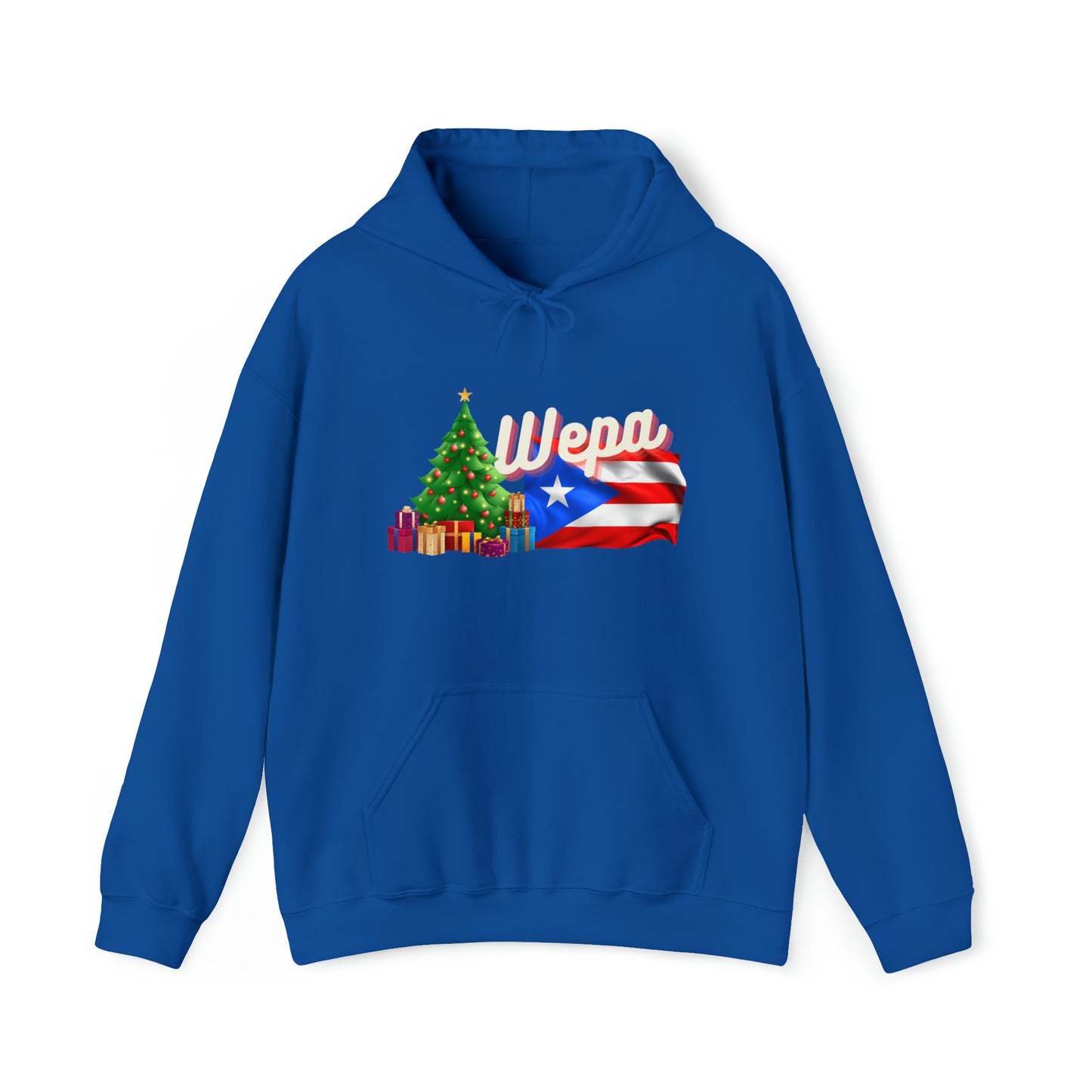 WEPA Puerto Rican Flag with Christmas Tree Unisex Heavy Blend™ Hooded Sweatshirt