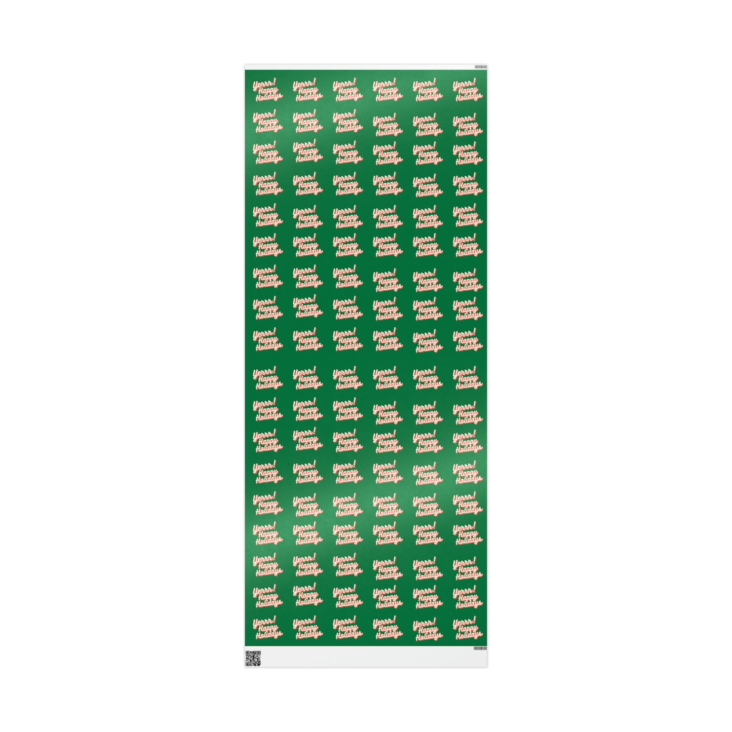 Yerrr Happy Holidays Green Wrapping Paper