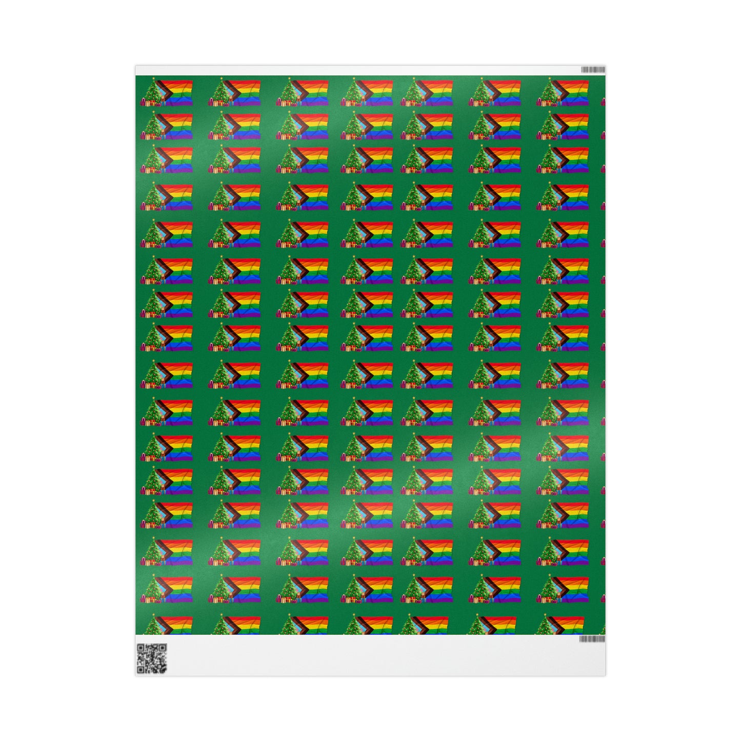 Pride Flag Green Wrapping Paper