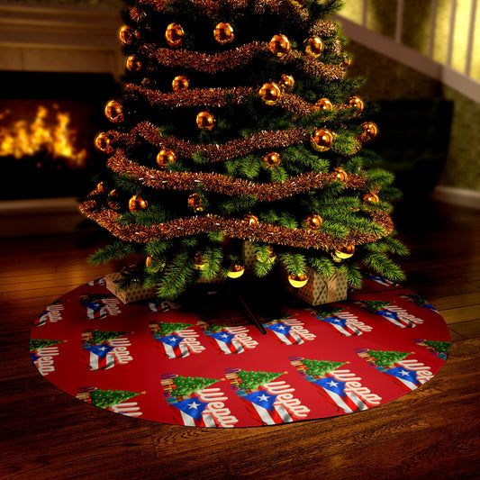 WEPA Christmas Round Tree Skirt - Red