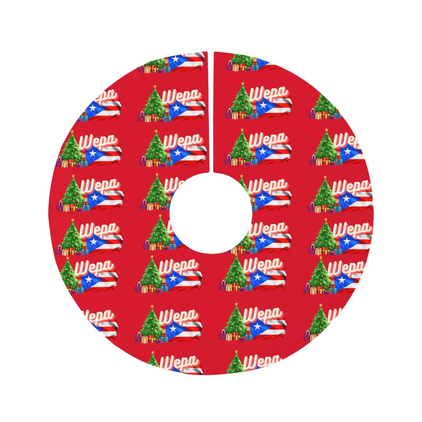 WEPA Christmas Round Tree Skirt - Red
