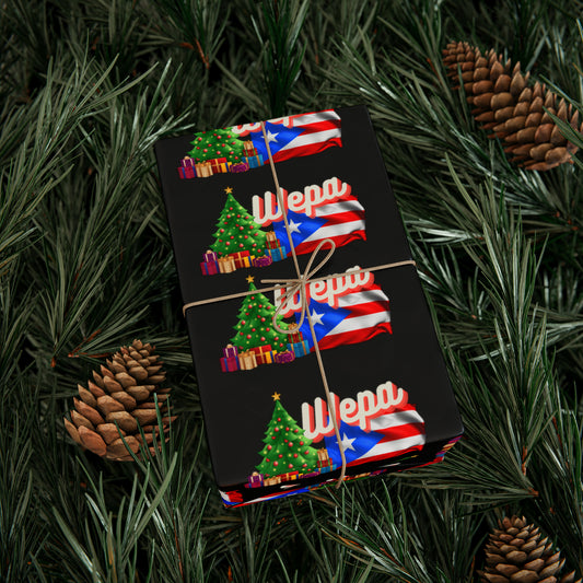 WEPA Christmas Black Wrapping Paper